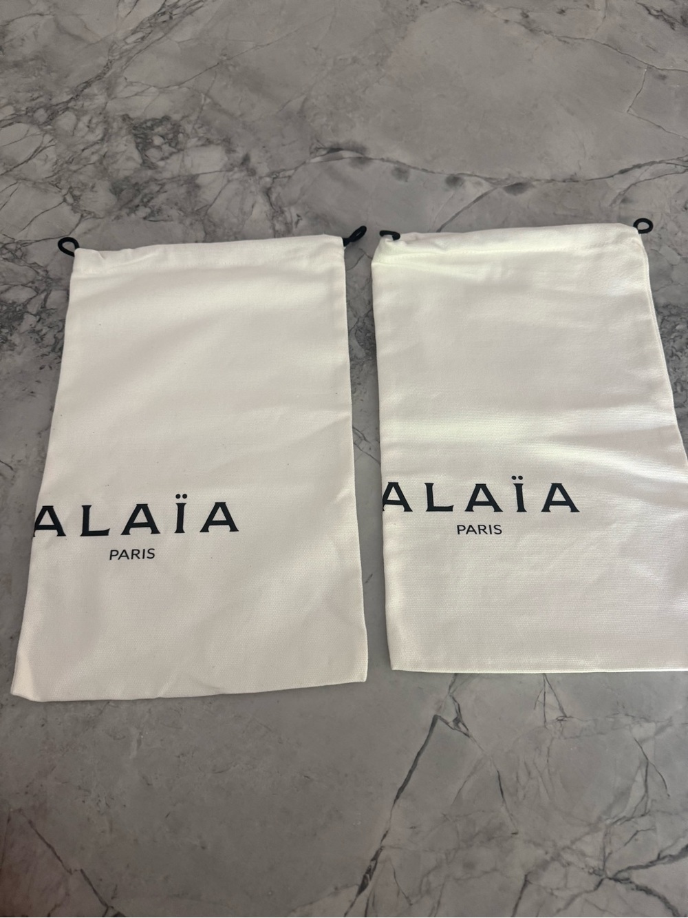 Alaia Paris Luxury dust bags set of 2/ drawstring close NEW